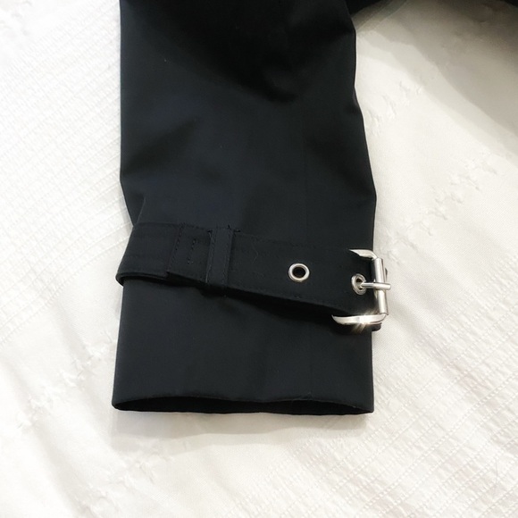 Nwot MICHAEL MICHAEL KORS BLACK DOUBLE BREASTED BELTED TRENCH COAT - XS - Picture 10 of 11